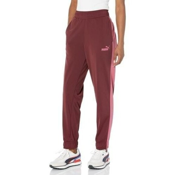 Women's Puma Contrast Tricot CL Pants - Aubergine - XXL - Picture 1 of 6